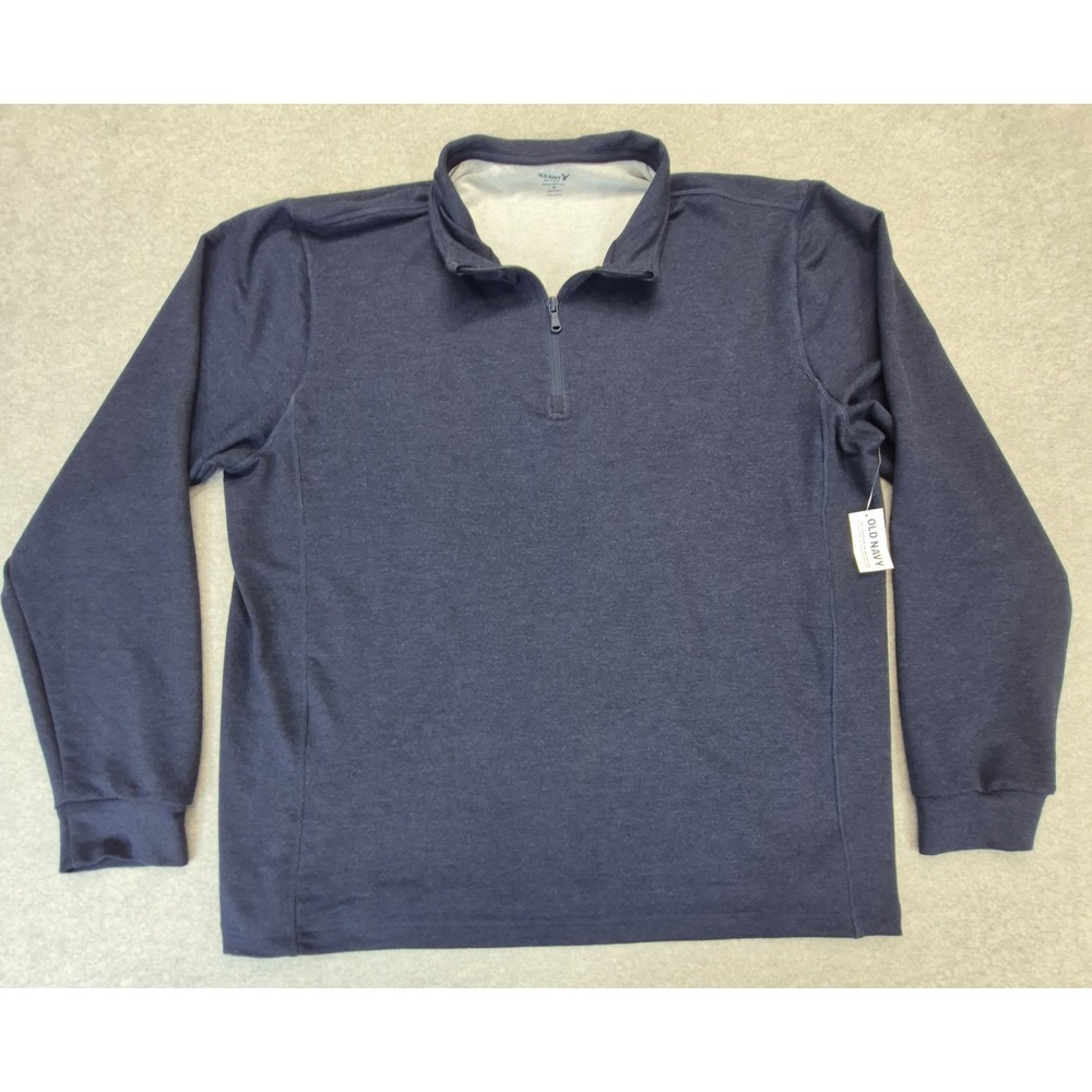 Old Navy Active Go-Dry Shirt Mens XL Blue Heathered Long Sleeve Performance T